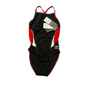 New With‎ Tags Speedo Endurance+ Competition Racing Suit Womens 26 Crossback